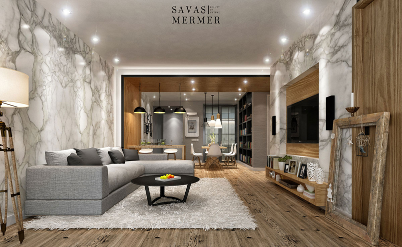 Calacatta Luna Mermer